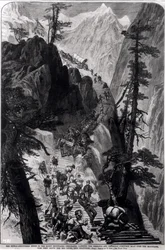 Neu entdeckte Minen in den Rocky Mountains, aus 